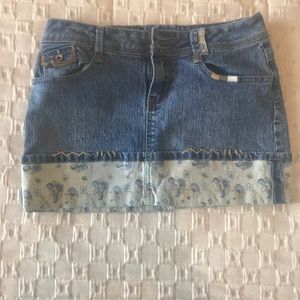 Denim mini skirt
